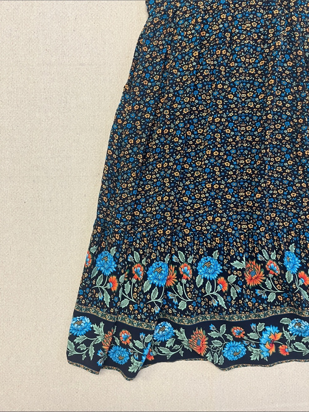 TEMOFON Floral Button Front Midi Dress Pockets Boho Cottagecore Size L - Picture 16 of 16